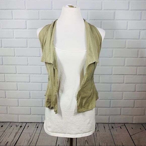 10/$25🦋 G by Guess Army Green Drape Front Open Cardigan - Size Small - Picture 6 of 13